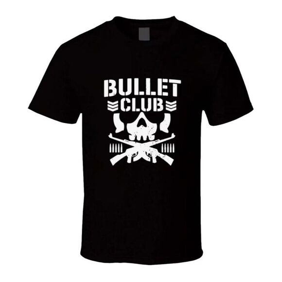 Bullet Club T-Shirt 2XL Black Pro-Wrestling Bullet Logo Front & Back Cotton - Picture 1 of 6